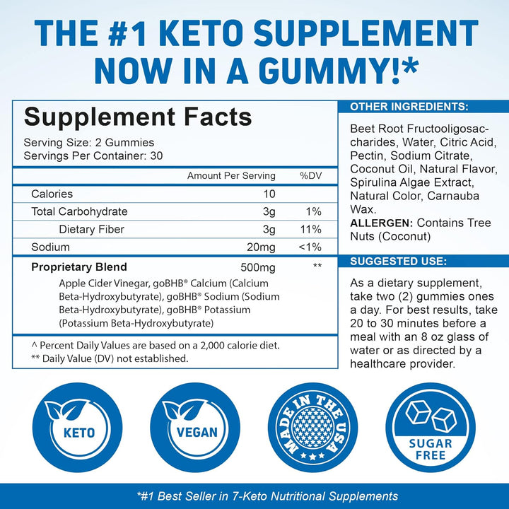 Apple Cider Vinegar + Keto Gummies 2 Pack